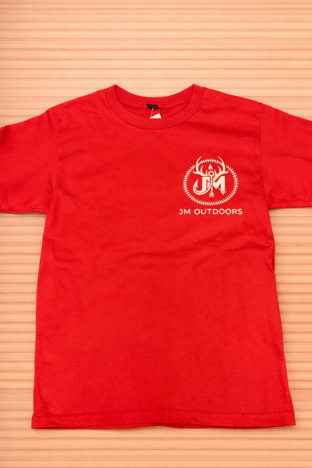 Red T-Shirt with JM Outdoors Logo