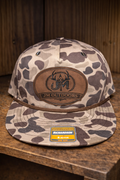 Duck Camo Hat with JM Oval Logo Leather Patch