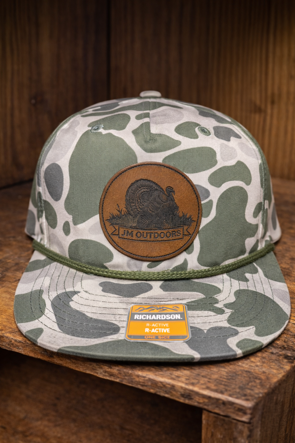 Marsh Camo Hat with Turkey Patch